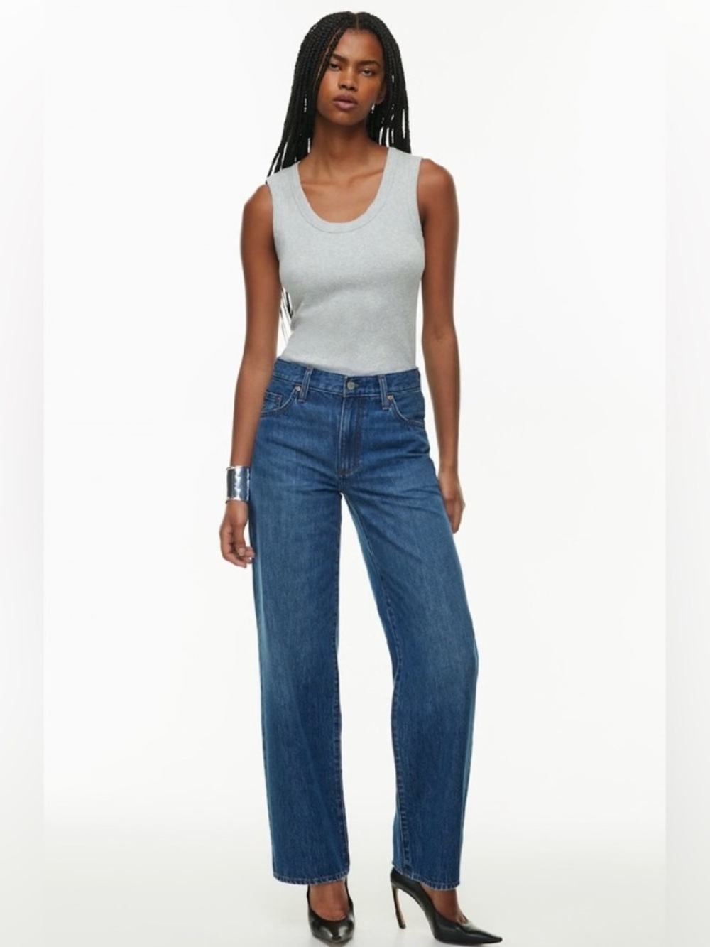Aritzia Denim Forum 90’s Winona Lo-Rise Wide Leg Jeans in Dark Wash Sz 25